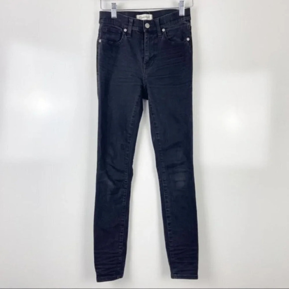 Madewell Black High Riser Skinny Jeans Sz 24 - Picture 1 of 11